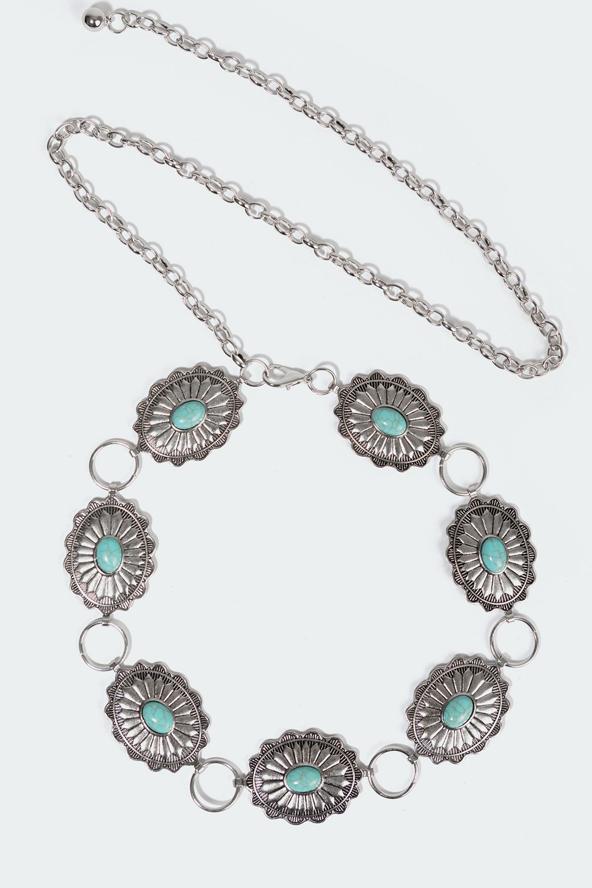Turquoise Gem Pendant Belt - Image 2