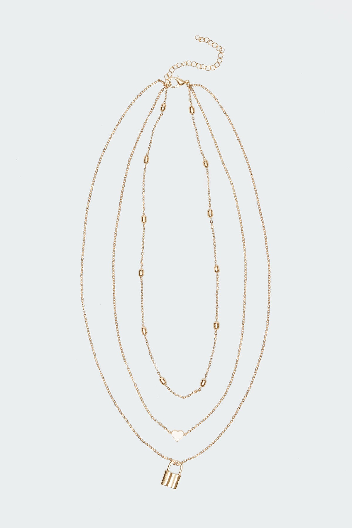 Secrets Layered Lock Necklace - Image 2