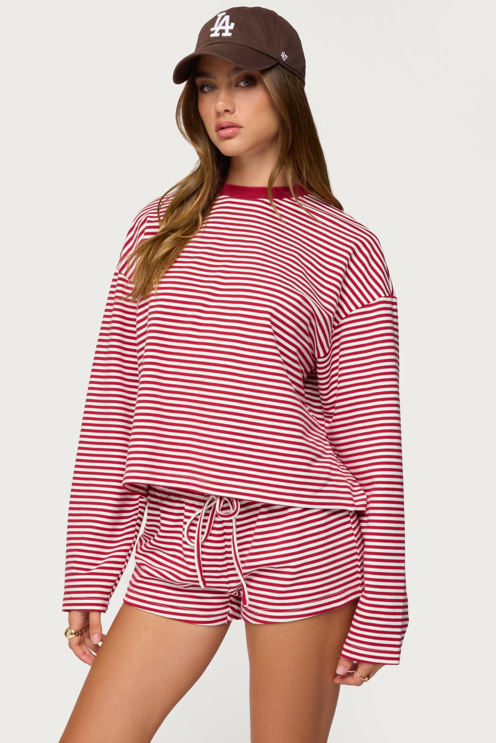Jainee Striped Long Sleeve T Shirt - Image 4