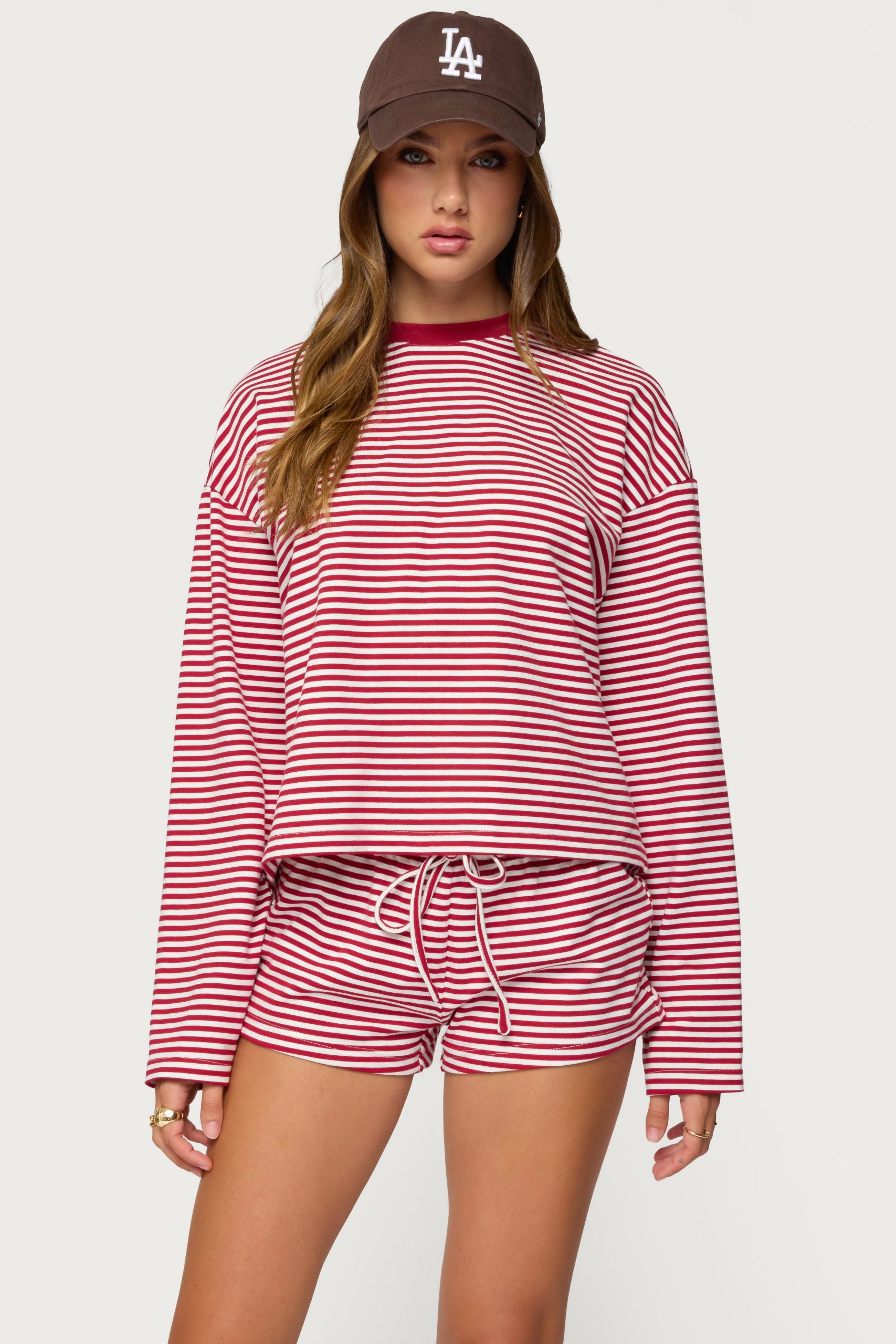 Jainee Striped Long Sleeve T Shirt - Image 2