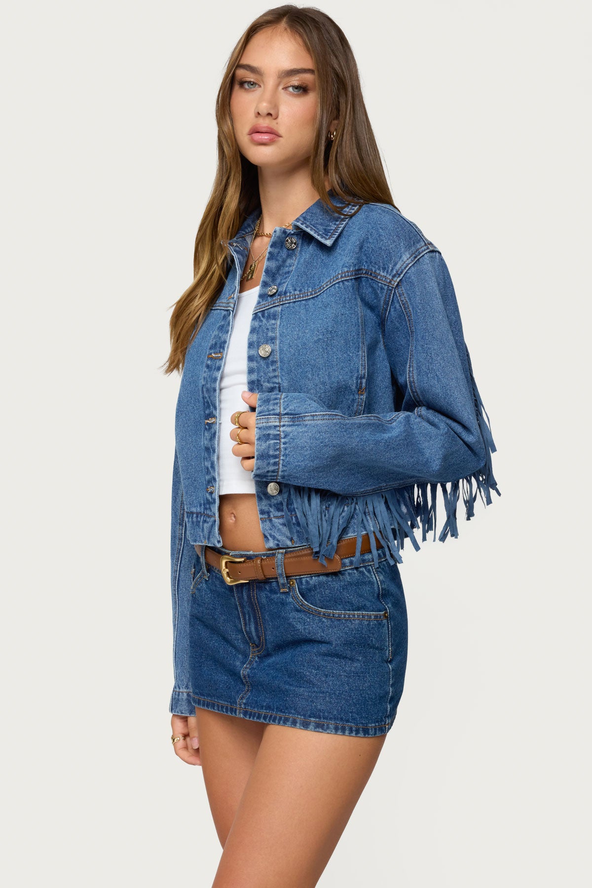 Maurice Fringed Denim Jacket - Image 3