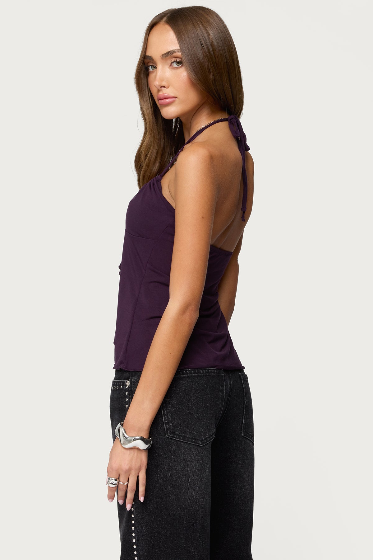 Lorenna Split Front Halter Top - Image 4