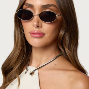 Naomie Oval Metal Sunglasses