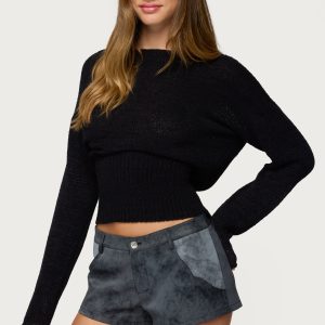 Tezi Boat Neck Light Knit Top