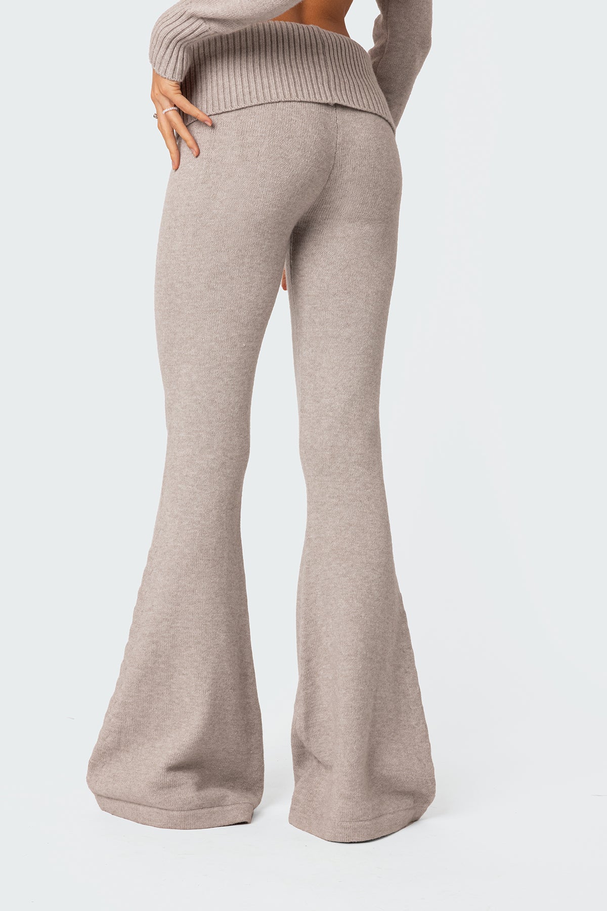 Desiree Knitted Low Rise Fold Over Pants - Image 4
