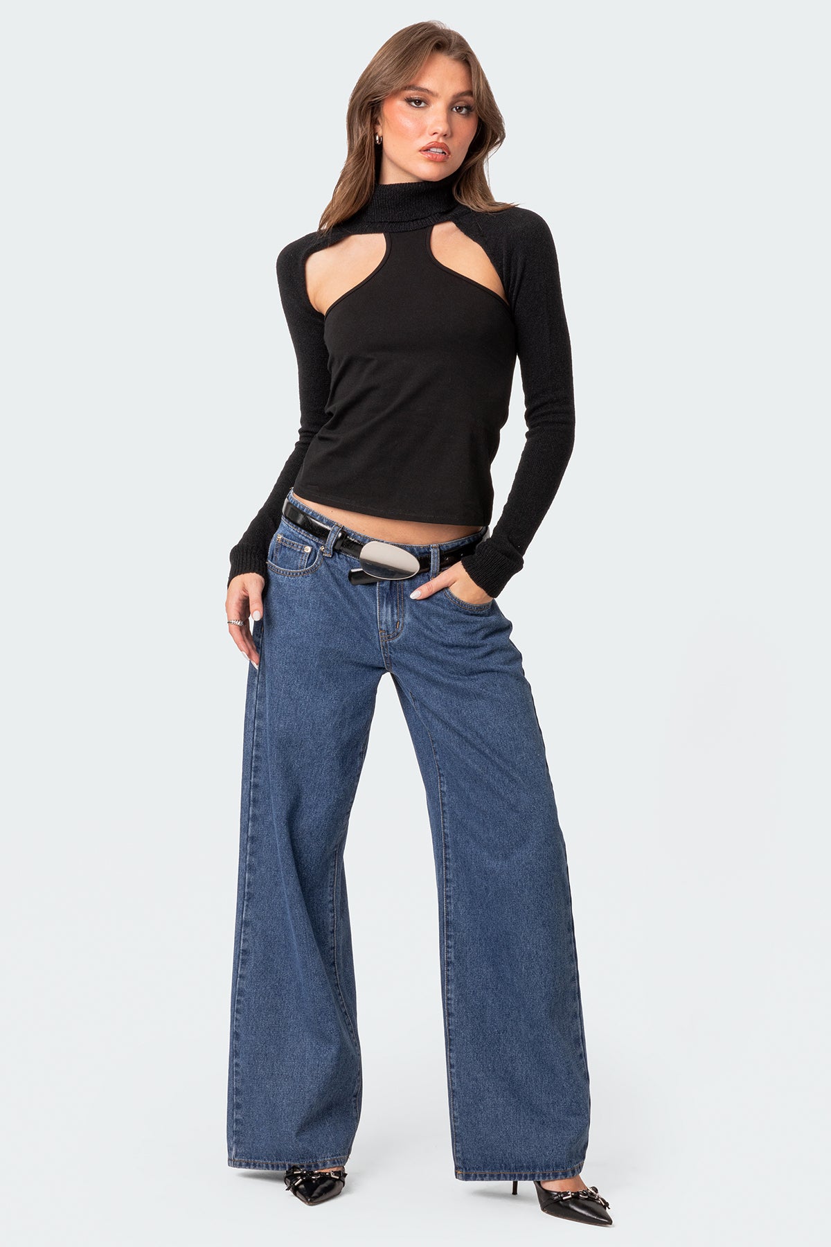 Turtle Neck Shrug Sweater - Image 5