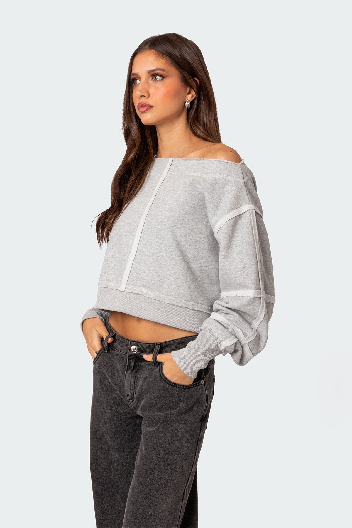 Inside Out Cropped Sweatshirt - Image 3